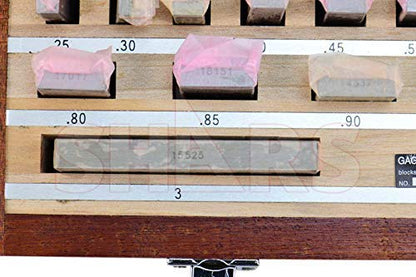 Shars Rectangular Gage Block Set 303-5307C M) - size: Grade 0 303-5307C