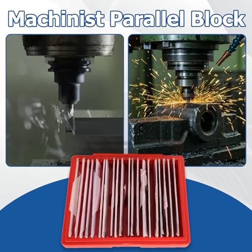 WFLNHB Parallel Blocks 20 Pairs 1/32 Inch Steel Parallel Block Set 0.0001 Inch Hardened Accuracy Machinist Tools in Case