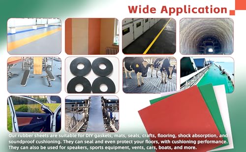 Neoprene Rubber Sheet Solid Rubber Strips Roll Mat PadInsulation High Temperature Rsistant for DIY Gaskets, Pads, Sealing, Cushion (Translucent, 12" X 12" X 3/16" (.187")) - color: Translucent, size: 12" X 12" X 3/16" (.187")