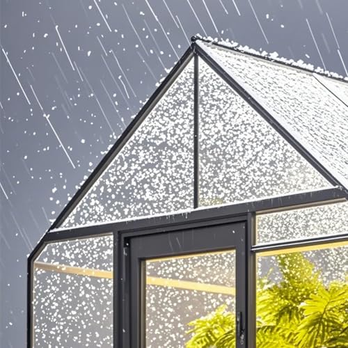 VEVOR 15 Pack Polycarbonate Greenhouse Panels, 2' X 4' X 0.24'' Roof Panels Sheets, Waterproof UV Protected Corrugated Plastic Roofing, Impact Resistance Clear Roofing Sheets for Greenhouse/Garden - size: 15PCS / 4FT * 2FT * 0.24IN