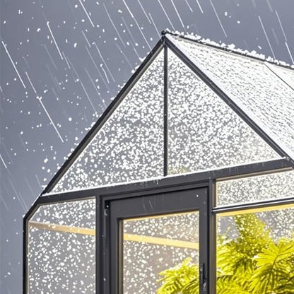 VEVOR 15 Pack Polycarbonate Greenhouse Panels, 2' X 4' X 0.24'' Roof Panels Sheets, Waterproof UV Protected Corrugated Plastic Roofing, Impact Resistance Clear Roofing Sheets for Greenhouse/Garden - size: 15PCS / 4FT * 2FT * 0.24IN
