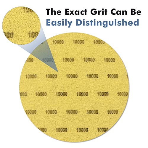 6 Inch 25 PCS 10000 Grit Wet Dry Sanding Disc Hook Loop Sand Paper - style: Grit 10000