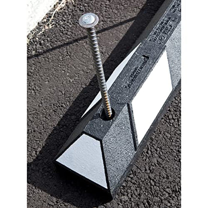 SmartSign Rebar Spikes - Pack of 12, Length 14", Diameter 1/2", Heavy Duty Metal Rebar Stakes for 6ft Parking Curbs/Wheel Stop/Speed Bump, Silver - color: 6. Rebar Spikes-Pack of 12