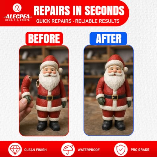 ALECPEA Wood Glue, Thick CA Glue for Wood, 30g with 3 Droppers - color: Wood Glue