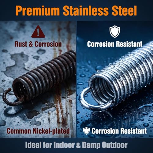 12 Pack 9600 Stainless Steel Extension Springs, 1/4 Inch x 1-1/2 Inch