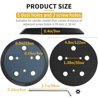Orbital Sander Pad Replacement for Porter Cable 333, 2 Pack