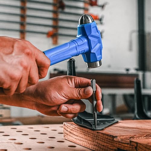 Real Steel 16 Oz Ball Peen Dead Blow Hammer, Anti-Vibration Heavy Duty Hammer for Metal Working - size: 16 Oz