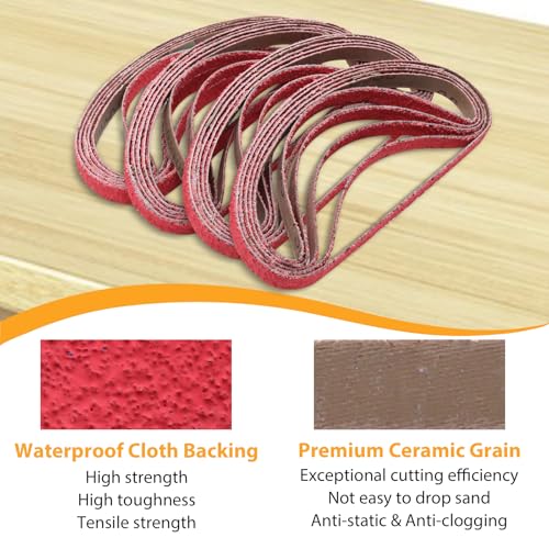 Taokyid 1/2 X 18 Inch Sanding Belts, 40 Grit, 20 Pack - color: 40 Grit (20 pack)