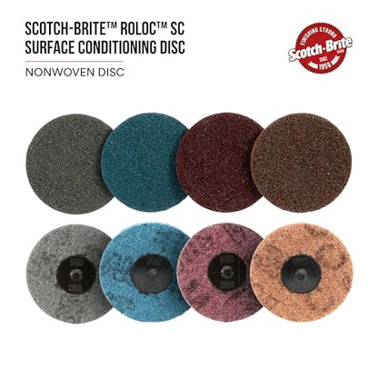 Scotch-Brite Roloc Surface Conditioning Disc, TR 07516, 2 in x NH S SFN, 25 per Carton - size: 2 inches