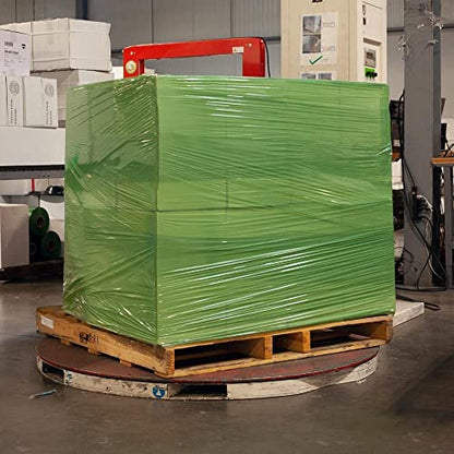 PSBM Dark Green Stretch Wrap, 192 Rolls 18 Inch x 1000 Feet 100 Gauge, Heavy Duty Plastic Wrap Industrial Strength Shrink Film for Moving, Packing & Shipping - color: Green, size: 192 Rolls