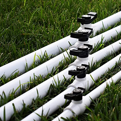 1-1/4" PVC Ball Valve (2-Pack), Shut-Off Ball Valve Threaded (NPT) with Easy to rotate and Excellent Handle, Rated at 150 PSI, (1 1/4 inch NPT) - size: 1-1/4 Inch
