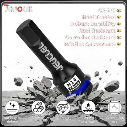 14mm Hex Impact Bit Socket, H14 1/2" Drive Allen Socket, Cr-Mo - size: 1PC | H14 14MM