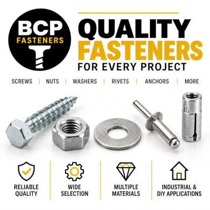 BCP Fasteners #4 x 1/2" Stainless Steel Flat Head Wood Screws, 100 Pack - size: #4 x 1/2"