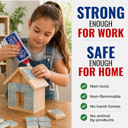 Weldbond Multi-Surface Strong Glue – Fast Drying Glue for Wood, Tile, Ceramic, Pottery, Glass, Metal & More – Heavy Duty Adhesive for Mosaic, Crafts, Wood Working & Repairs – 5.4oz (160ml), 12 Pack - size: 12 pack