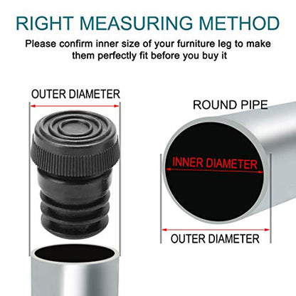 uxcell Leveling Feet 1" 25mm OD Round Insert Furniture Adjustable Leveler 8 Sets