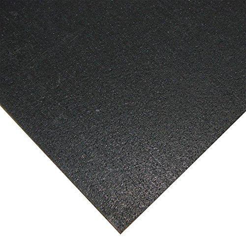 Rubber-Cal Elephant Bark Flooring 3/8-inch T x 4-feet - color: Black, size: 96"L x 48"W x 0.4"Th
