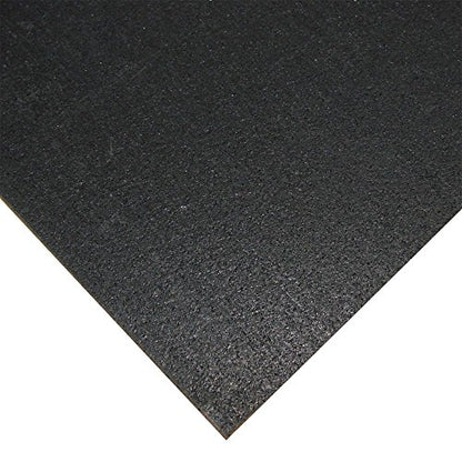 Rubber-Cal Elephant Bark Flooring 3/8-inch T x 4-feet - color: Black, size: 66"L x 48"W x 0.4"Th