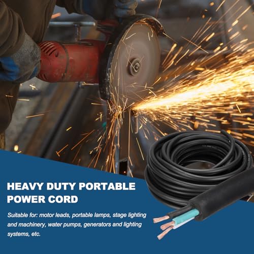 MECCANIXITY 14/3 SJOOW Electrical Wire Cable 25ft 14 AWG 3 Conductor UL - size: 14AWG*25ft, style: 3 Conductor