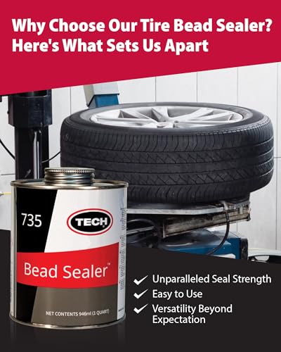 TECH Tire Bead Sealer - Rim-Leak Tubeless Tire Repair Solution 1 Quart