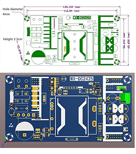 NOYITO AC to DC Isolated Power Supply Module AC 120V 110V - 245V to DC 12V 17A 204W Peak 12V 20A 240W Max Power Module with Overvoltage Overload Short-Circuit Protection (DC 12V 17A, Blue) - size: DC 12V 17A