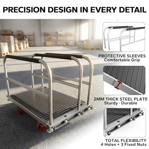 2IN1 Heavy Duty Panel Truck, 36" x 24" Platform Cart
