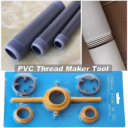 6Pcs PVC Thread Maker Tool Pipe Threader Plumbing Tool Kit