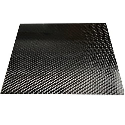 – 300mm x 200mm x 1mm – 100% - Pure Carbon Fiber Laminate Plate Panel – Black - 3K Plain Weave - Glossy Surface – for CNC Machining, Drones, Radio Control Cars, Boats – Nano tech Material - size: 1 - Plate
