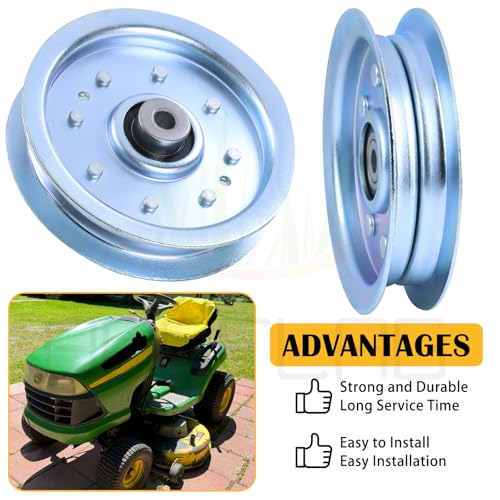2PK 756-04129B Idler Pulley 4.25 for Cub Cadet 50" RZT 50 Tractors - color: L05 2x756-04129B White