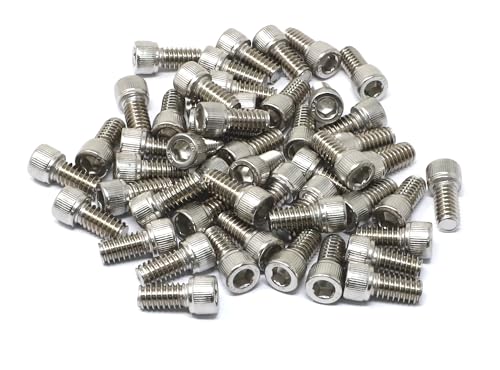 iexcell 50 Pcs 1/4-20 x 1/2" Stainless Steel 304 Hex Socket Head Cap Screws Bolts Kit - size: 1/4-20 x 1/2" ( Fully Threaded )