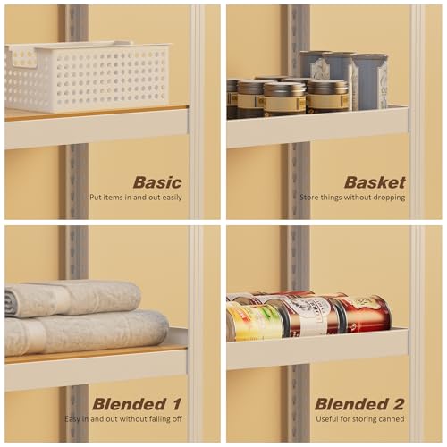 5 Tier Storage Shelves White Metal Garage Shelving 24"W x 16"D x 60"H - size: 24" W x 16" D x 60" H