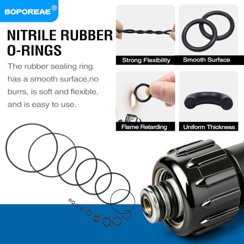 Black 100Pcs O-Rings, Nitrile Rubber O-Rings 3/32"(2.5mm) ID - size: 3/32" ID, 7/32" OD