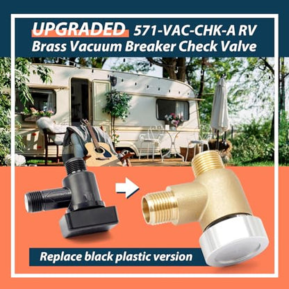 Upgraded Brass RV Vacuum Breaker Check Valve 571-VAC-CHK-A