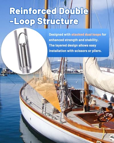 66pcs Stainless Steel Cotter Rings with Dual-Coil Design