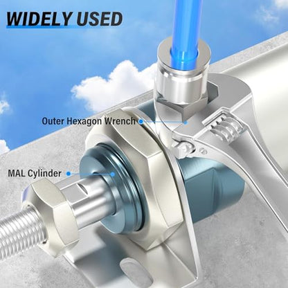 TAILONZ 304 Stainless Steel 4mm x M6 Push to Connect Straight 2Pcs - size: 4mm OD M6