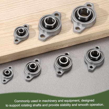 uxcell KFL002 Pillow Block Bearing 9/16" (15mm) Zinc Alloy Steel 2Pcs - size: KFL002 (9/16" Bore)
