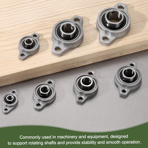uxcell KFL08 Pillow Block Bearing 5/16" (8mm) Zinc Alloy Steel 2Pcs - size: KFL08 (5/16" Bore)