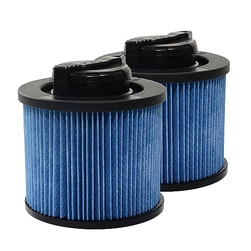 PUREBURG DXVC4002 Cartridge Filter Compatible with DEWALT DXV04T DXV05P DXV05S DXV08S DXV06G 4 Gallon Wet & Dry Shop Vacuum,2-Pack HEPA WASHABLE Dust Clean