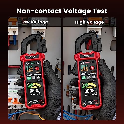 KAIWEETS Digital Clamp Meter 4-Mode Smart-Select Auto-Ranging DC Amp Tester