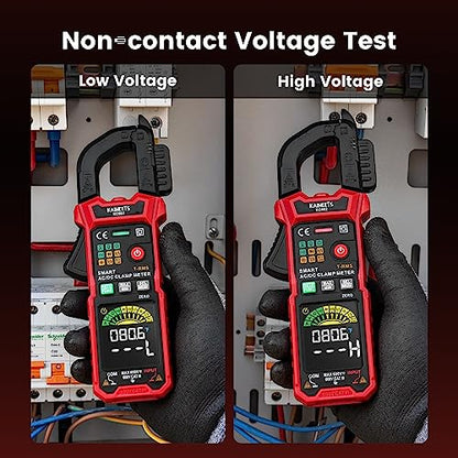 KAIWEETS Digital Clamp Meter 4-Mode Smart-Select Auto-Ranging DC Amp Tester