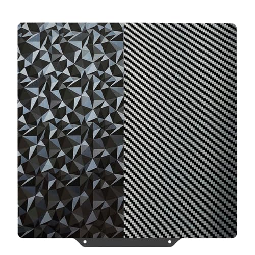 PEO PET Build plate for AD5X/5M/5M pro/Ender 3/3 Pro/Ender 3 S1/Ender 3 V2 Neo/Ender 3 Neo, Diamond PEO+Carbon Fiber PET Spring Steel Sheet 235 x 235 mm for Flashforge 3D Printer Platform - size: 235x235mm for AD5X/AD5M