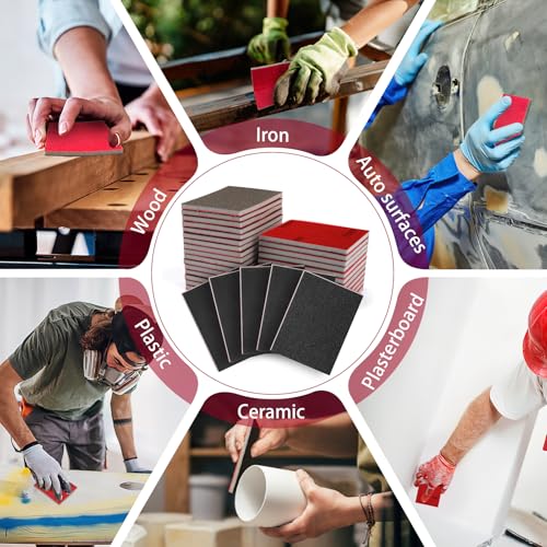 27 Pcs Sanding Sponge Block Pads, 120-3000 Grit Fine Sandpaper Sand Paper - size: 120-3000 Grits