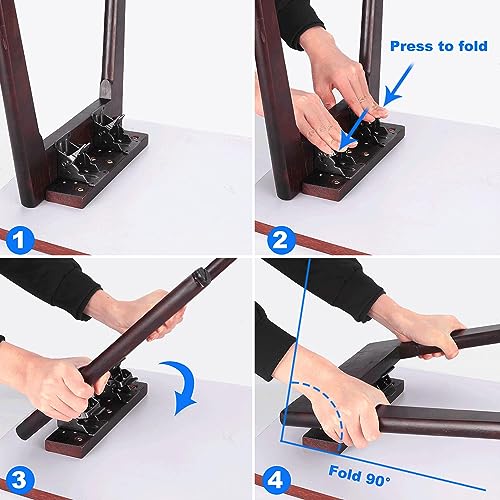 8 Pack Folding Leg Brackets, Folding Table Leg Bracket, Self-Locking Hinge, Foldable Support Bracket with Screws for DIY Tables, Beds, Folding Workbenches, by GENHAKON - size: 8 Packs
