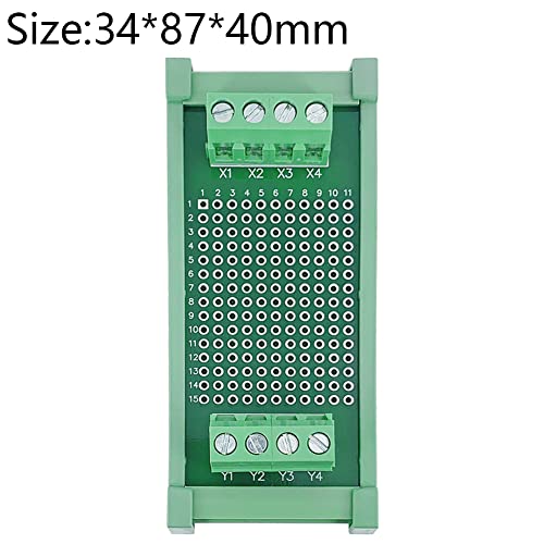 Prototype 72×30mm PCB Board with DIN Rail Mounting Carrier Housing - size: PCB72×30mm
