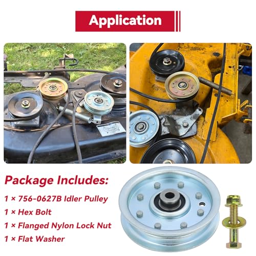 GELASKA 756-0627D 756-0627B Idler Pulley for Cub Cadet LT1045 LT1046 LT1500 - color: A10 1x756-0627