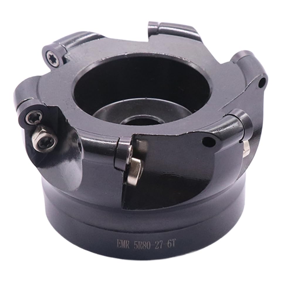 3.15"/80mm Cutting Dia 6 Flute EMR 5R80-27-6T Shell Cutter Set, R8 Arbor