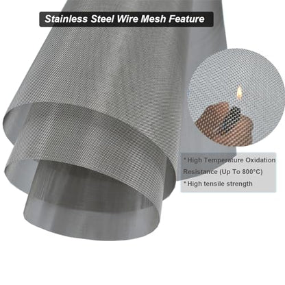 304 Stainless Steel Mesh Screen 15.7"x47.2", 60Mesh 0.27mm Hole - style: 60Mesh x 0.15mm