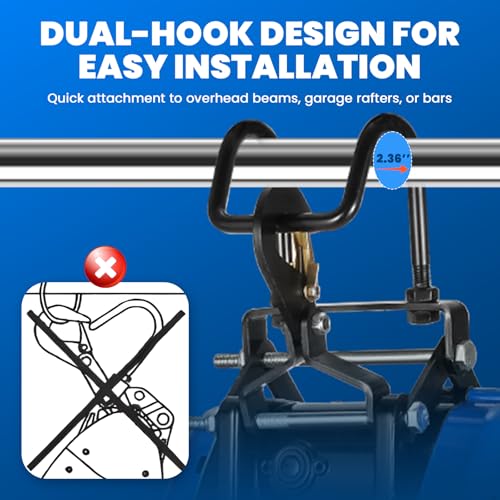 Mxmoonant 2 in 1 Fast Electric Hoist, 49ft Lifting Height, Pendant & Remote