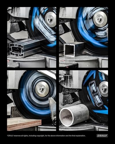CRALY 14 Inch 120 Teeth Aluminum and Non-Ferrous Metal Cutting Circular Saw Blade, 1 Inch Arbor, Carbide Tipped, Thin Kerf, Black Ice™, for Thin Aluminum, Plastic, Composite(C14120AL) - size: 14", 1" arbor, 120T