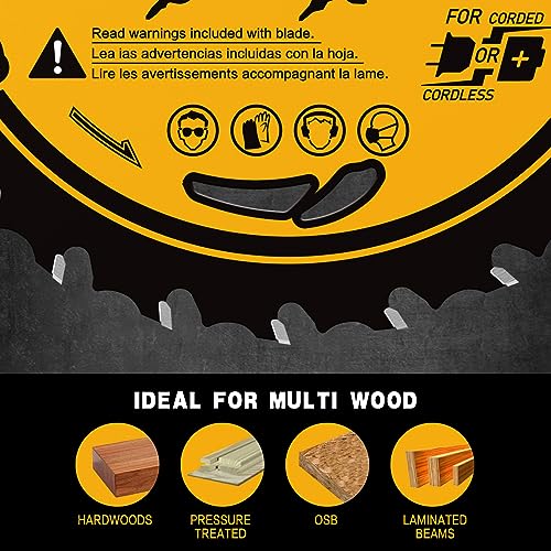 7-1/4" 40T Circular Saw Blade, 5/8" Arbor, 1-Pack for Wood Cutting - size: 7-1/4 40T 1PC