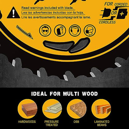 7-1/4" 40T Circular Saw Blade, 5/8" Arbor, 1-Pack for Wood Cutting - size: 7-1/4 40T 1PC